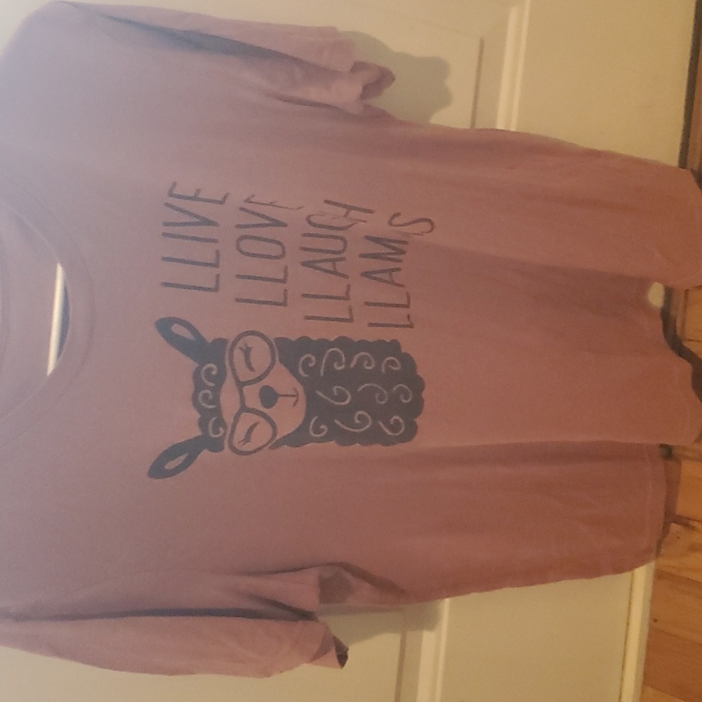 Pink llama shirt